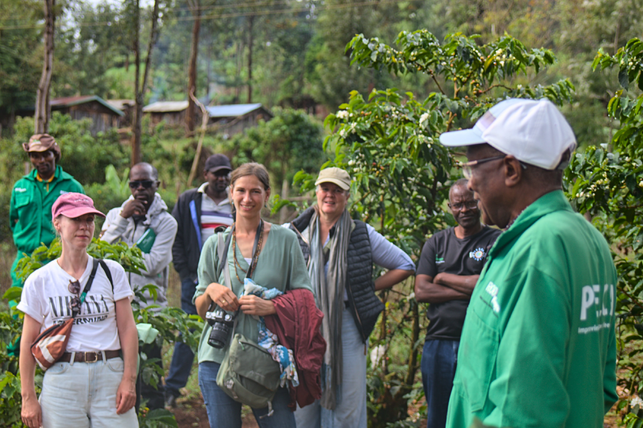 Gls team at Mr Barnerd's coffee farm